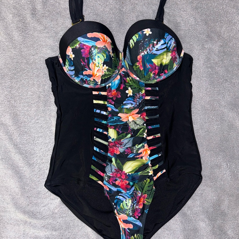 Swimsuits For All Tropical Floral womens Bodysuit